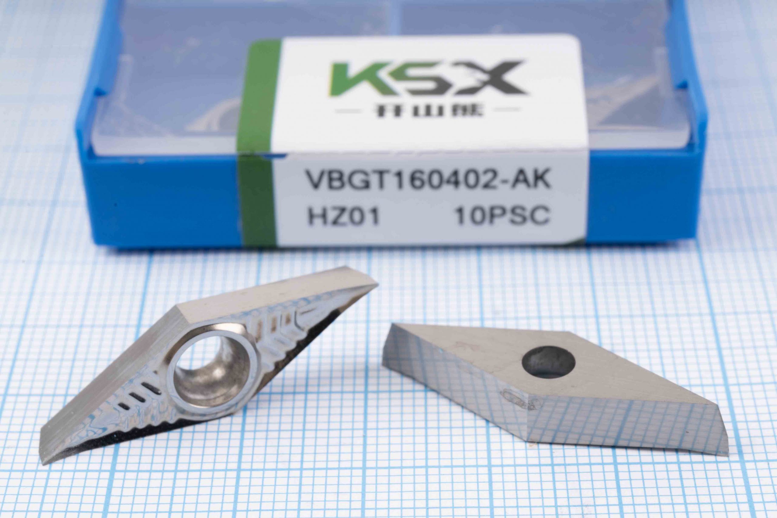 Вставка токарна (різець) VBGT160402-AK HZ01 KSX 45 HRC