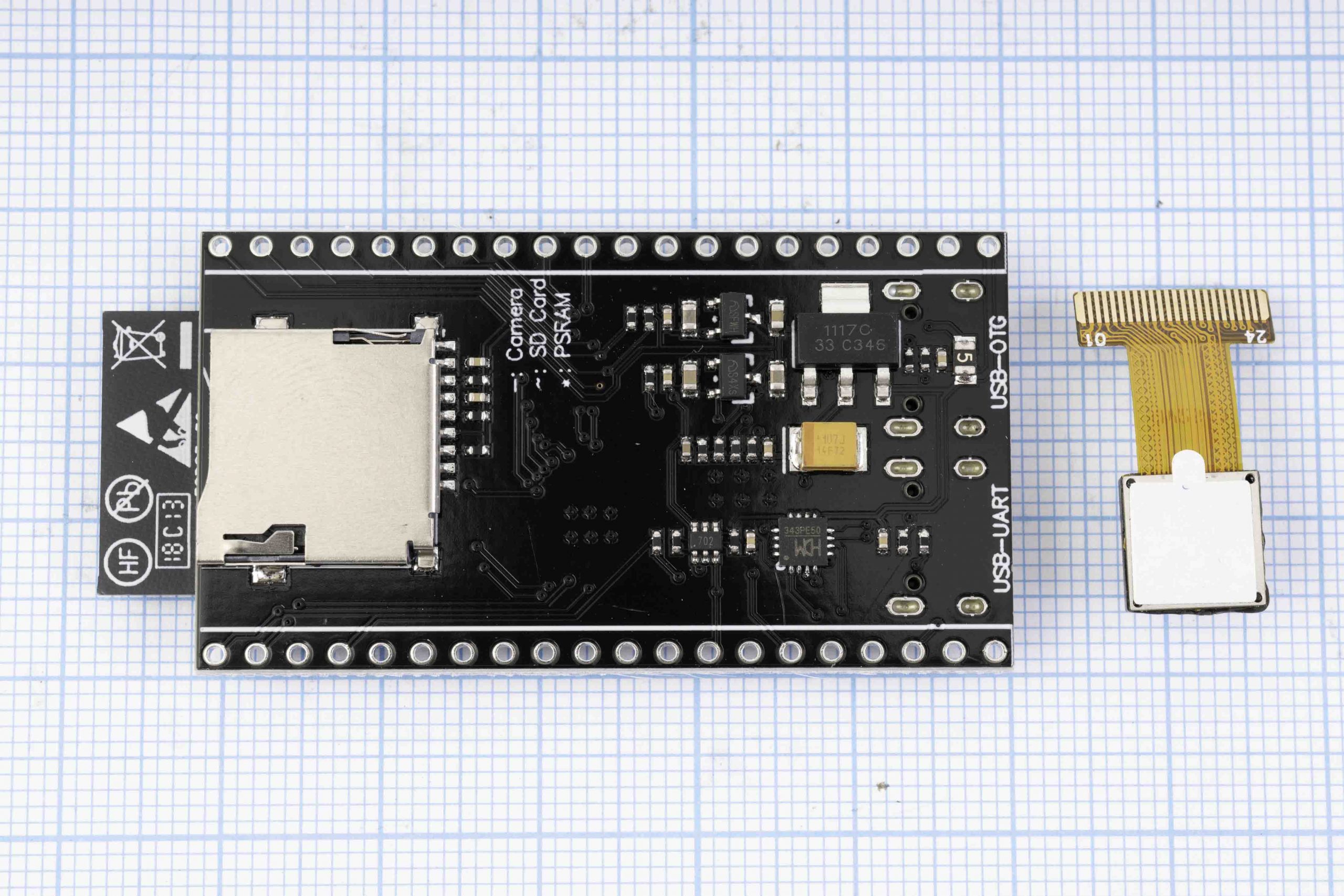 Плата ESP32-S3-WROOM-1-N16R8, CAM OV2640 WIFI + Bluetooth, ESP32, 2x USB Type-C, CH343P