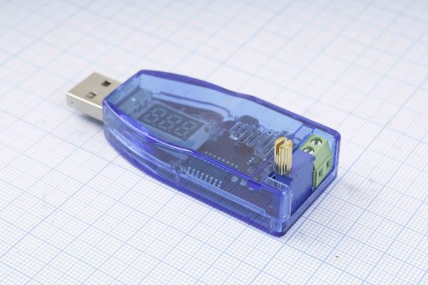 Перетворювач напруги, підвищуючий/знижуючий, USB-A, DC-DC, 5V/1V-24V, 3W