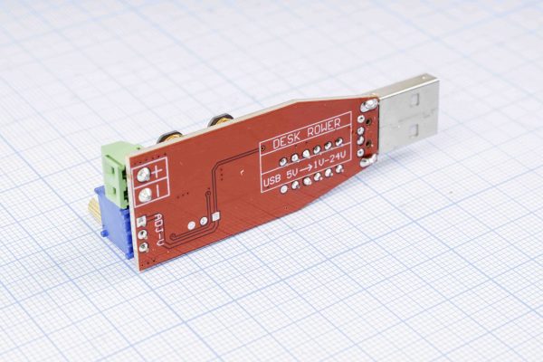 Перетворювач напруги, підвищуючий/знижуючий, USB-A, DC-DC, 5V/1V-24V, 3W