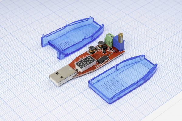 Перетворювач напруги, підвищуючий/знижуючий, USB-A, DC-DC, 5V/1V-24V, 3W