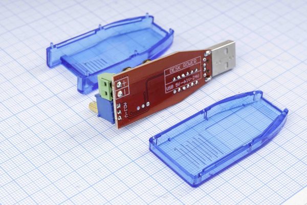 Перетворювач напруги, підвищуючий/знижуючий, USB-A, DC-DC, 5V/1V-24V, 3W