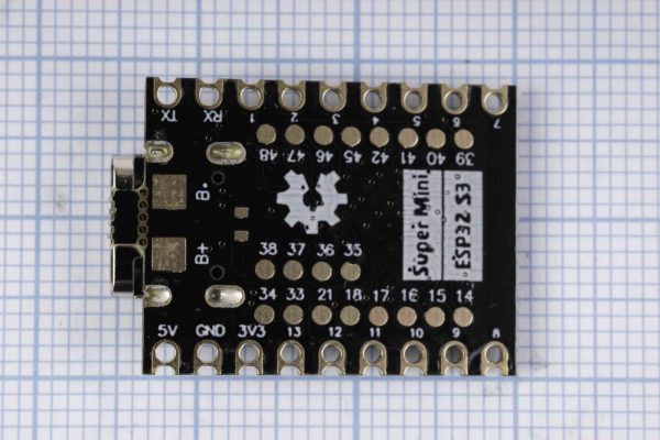 Плата розробника ESP32-S3 Super Mini (Dual-core, Wi-Fi + Bluetooth, USB-C)