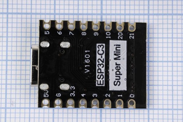Плата розробника ESP32-C3 Super Mini (Single-core, Wi-Fi + Bluetooth, USB-C)