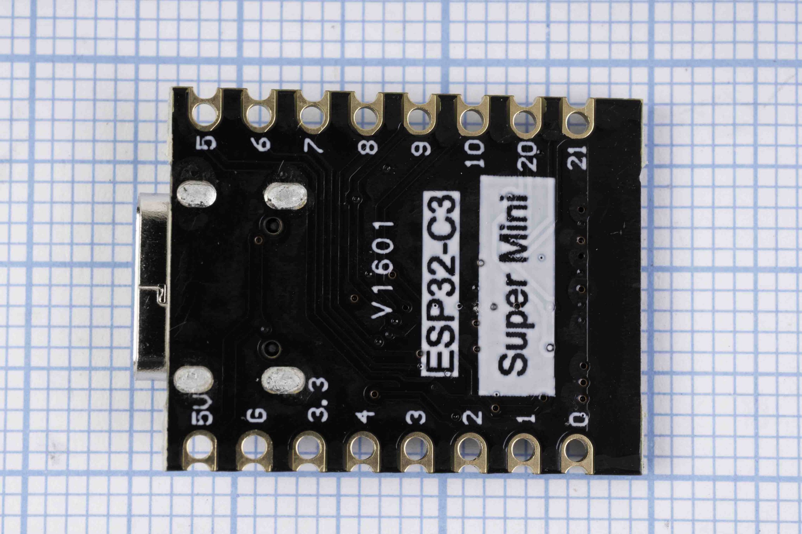 Плата розробника ESP32-C3 Super Mini (Single-core, Wi-Fi + Bluetooth, USB-C)