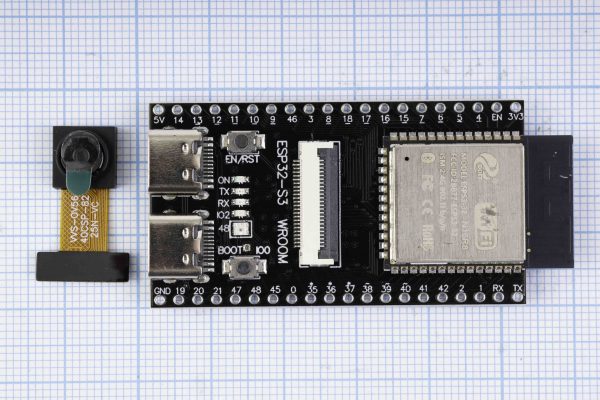 Плата ESP32-S3-WROOM-1-N16R8, CAM OV5640 WIFI + Bluetooth, ESP32, 2x USB Type-C, CH343P