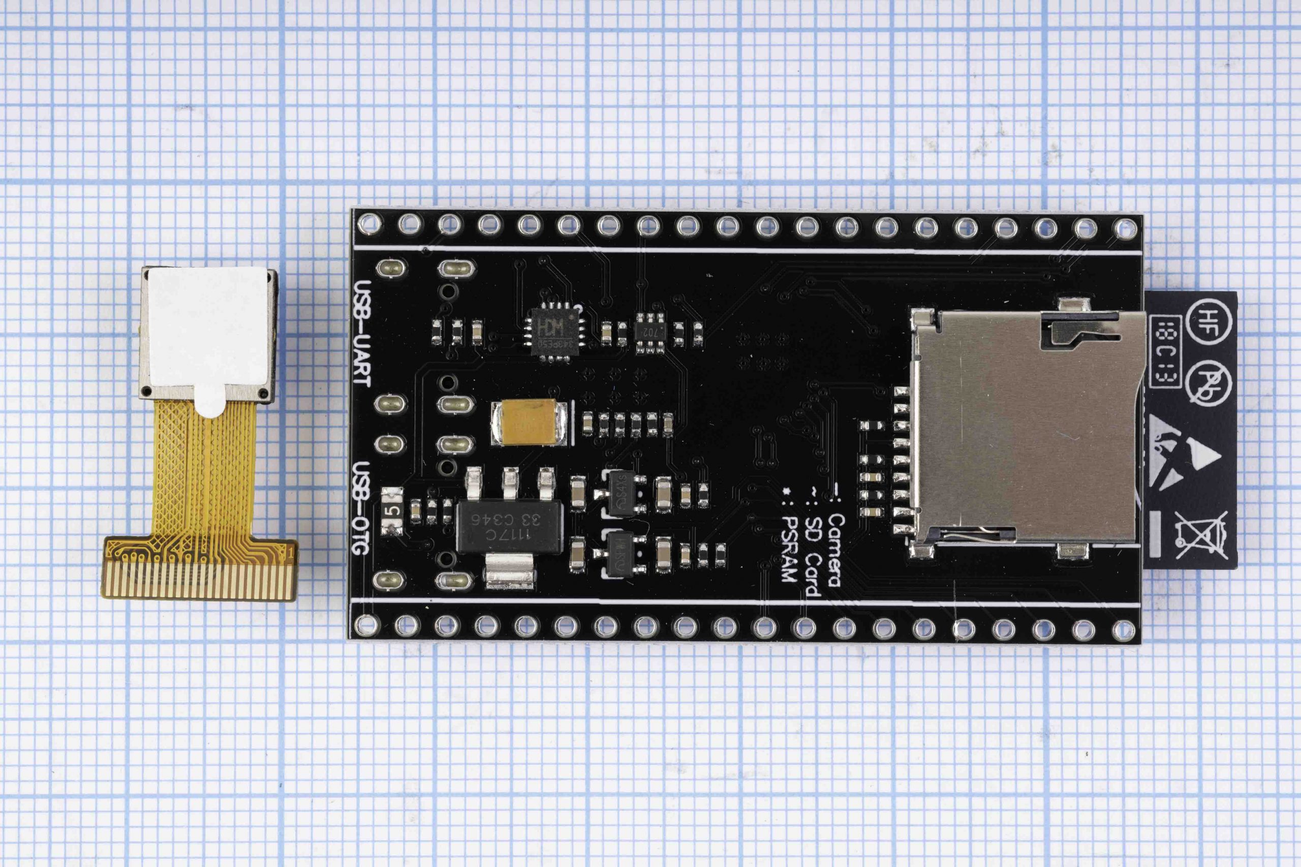 Плата ESP32-S3-WROOM-1-N16R8, CAM OV5640 WIFI + Bluetooth, ESP32, 2x USB Type-C, CH343P