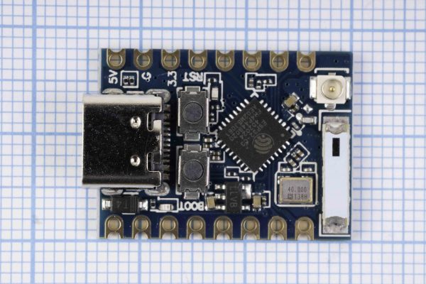 Плата розробника ESP32-C3 PRO Mini (Single-core, Wi-Fi + Bluetooth, USB-C)
