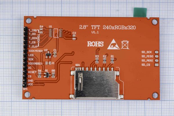 Дисплей кольоровий 2.8" TFT SPI LCD 240x320 ST7789V, без тачскріна