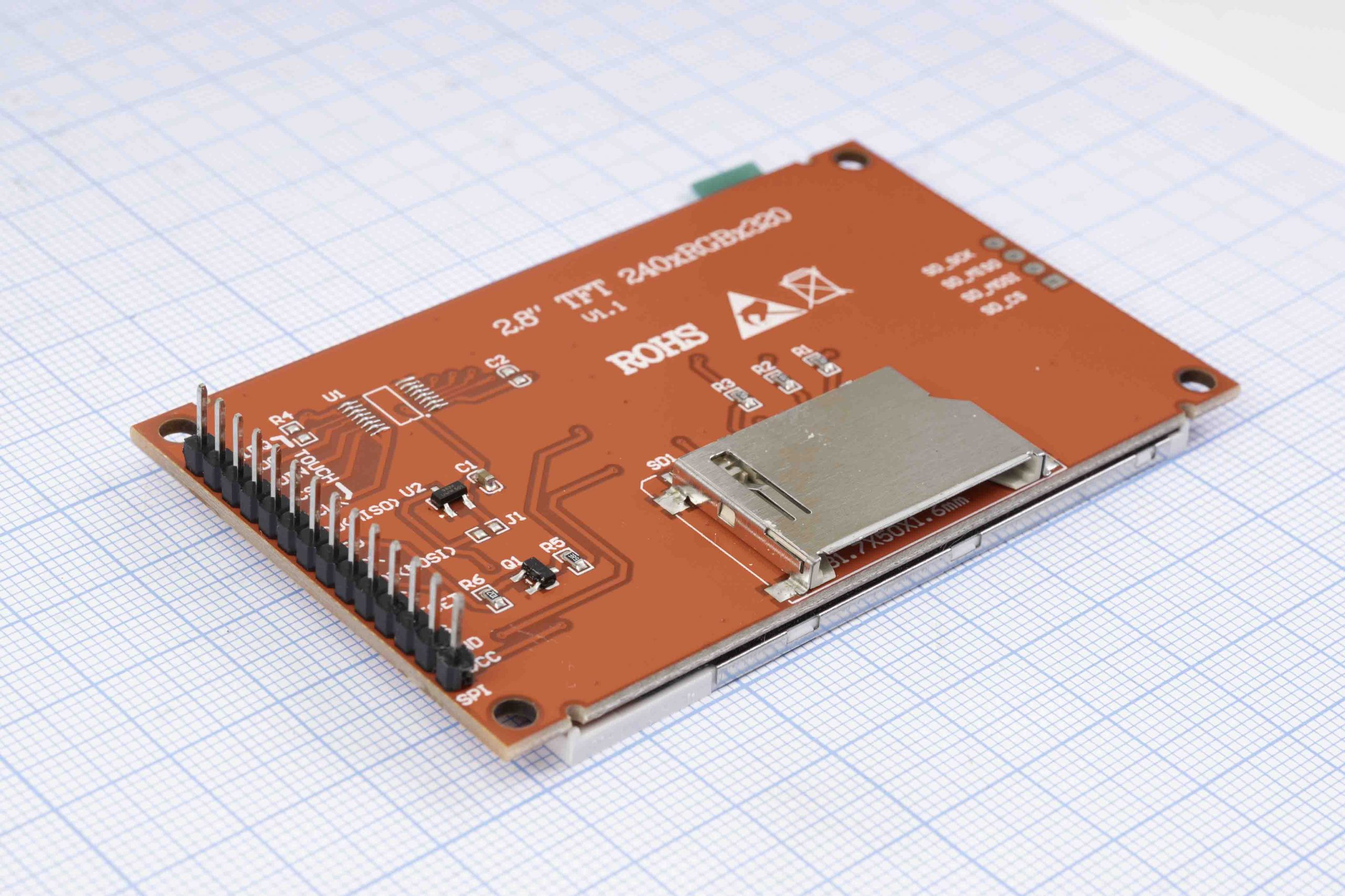 Дисплей кольоровий 2.8" TFT SPI LCD 240x320 ST7789V, без тачскріна