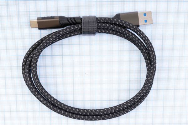 Кабель Hannord USB 3.2 AM/USB Type-C, 100 см, 60W, 10Gbps, нейлон