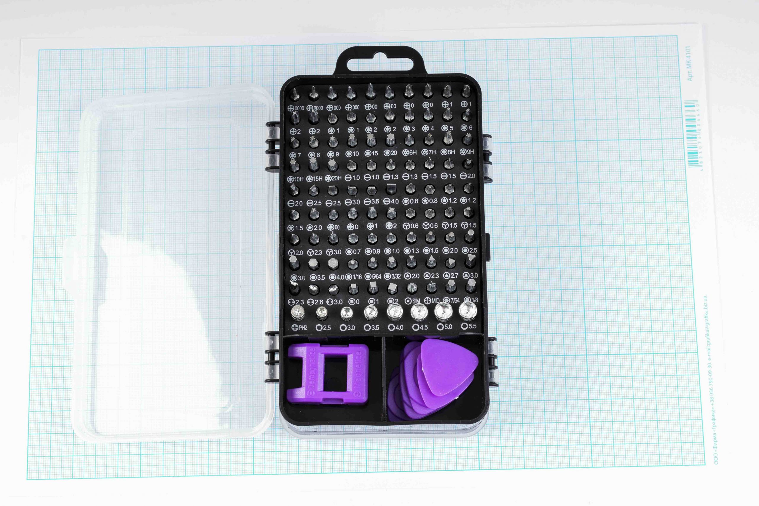 Викрутка прецизійна з набором біт (98 шт) та інструментами