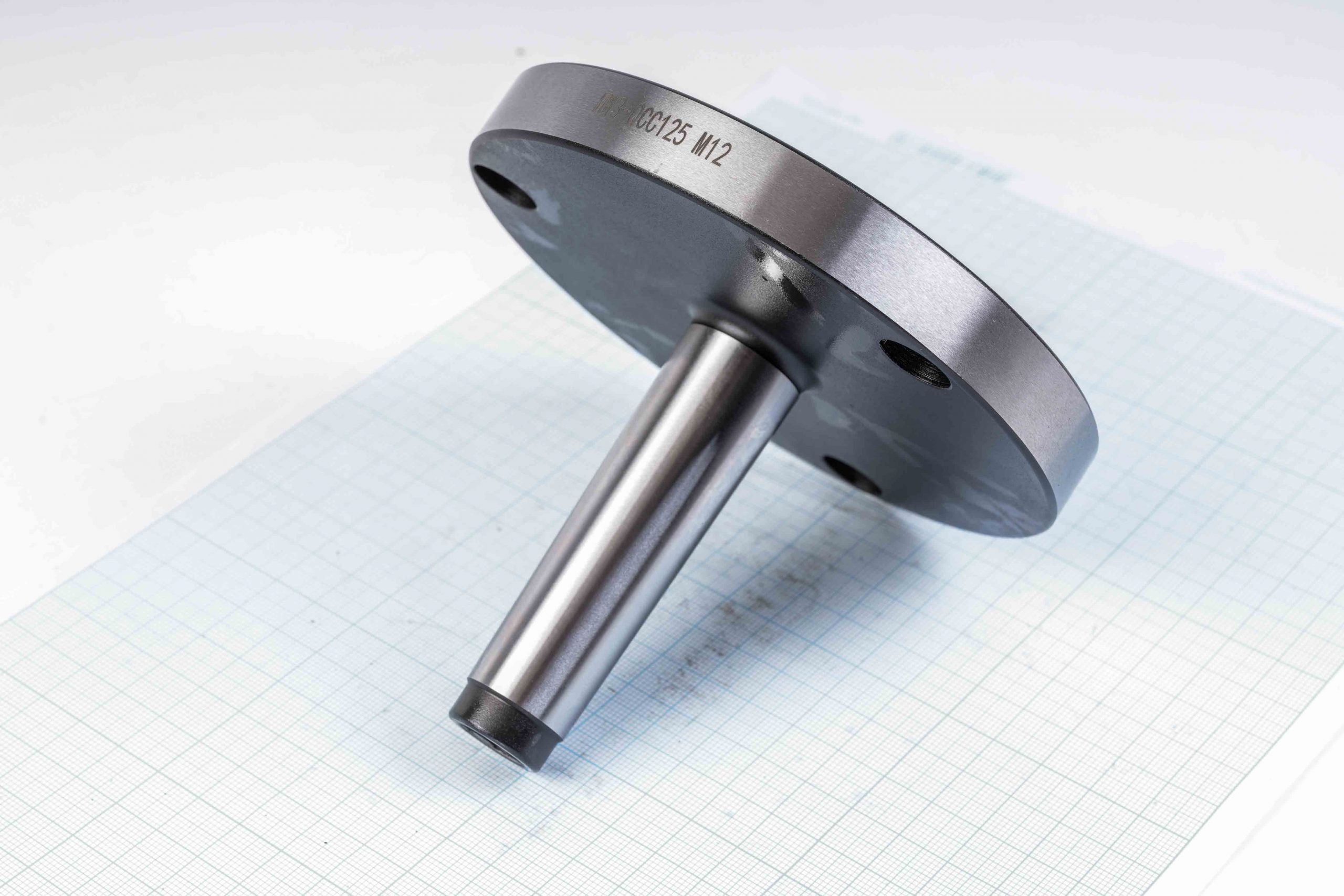 Фланець токарного патрона 125 мм, (оправка) перехідник на конус KM3 (MTB3), MW3-QCC125