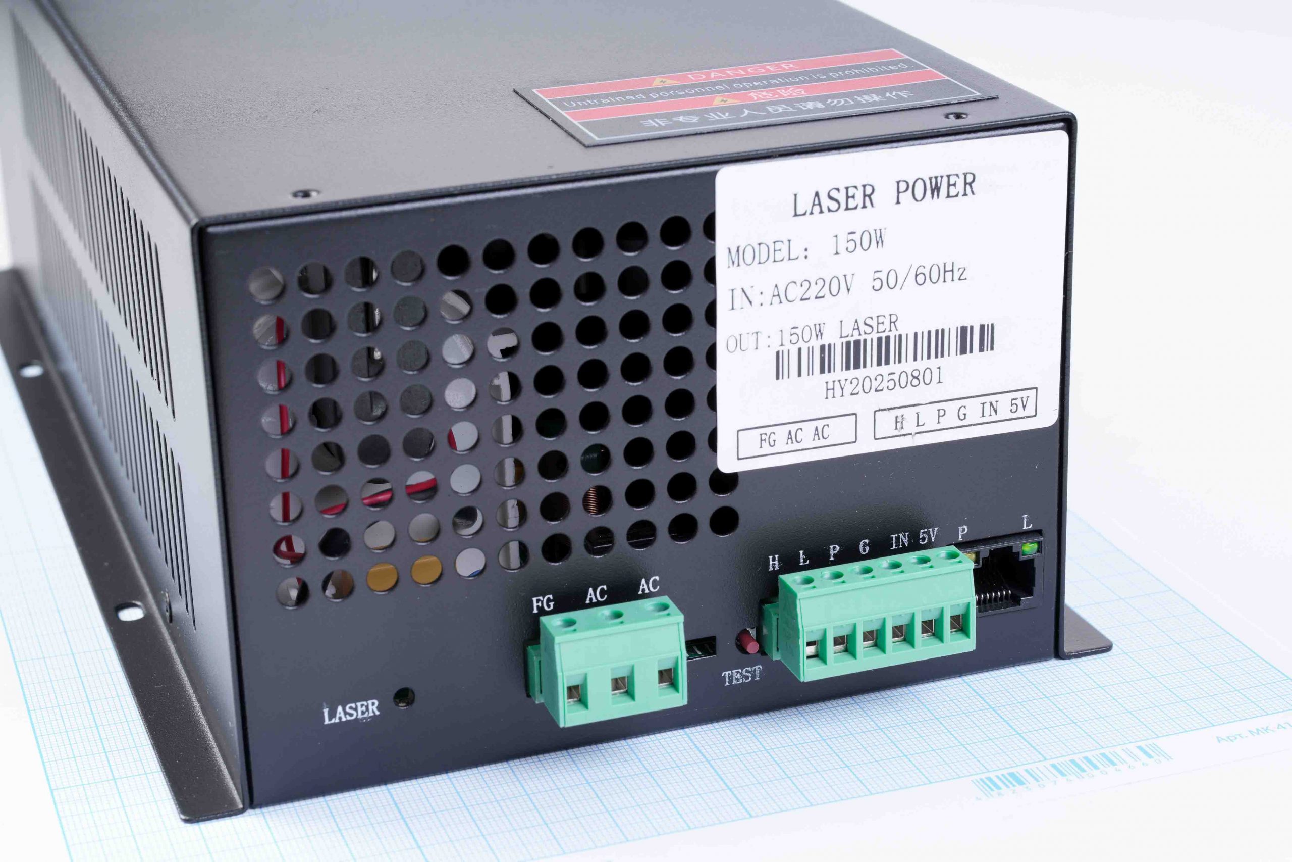 Блок живлення лазерної трубки 150W, без міліамперметра