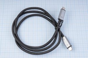 Кабель USB Type-C/USB Type-C 4.0, 100 см, 5A/240W, плетений, підтримка iPhone 15/16/17