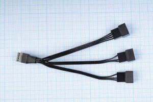 Кабель-розгалужувач 4-Pin PWM для вентиляторів (1 до 3), сумісний з 3-Pin, 10 см