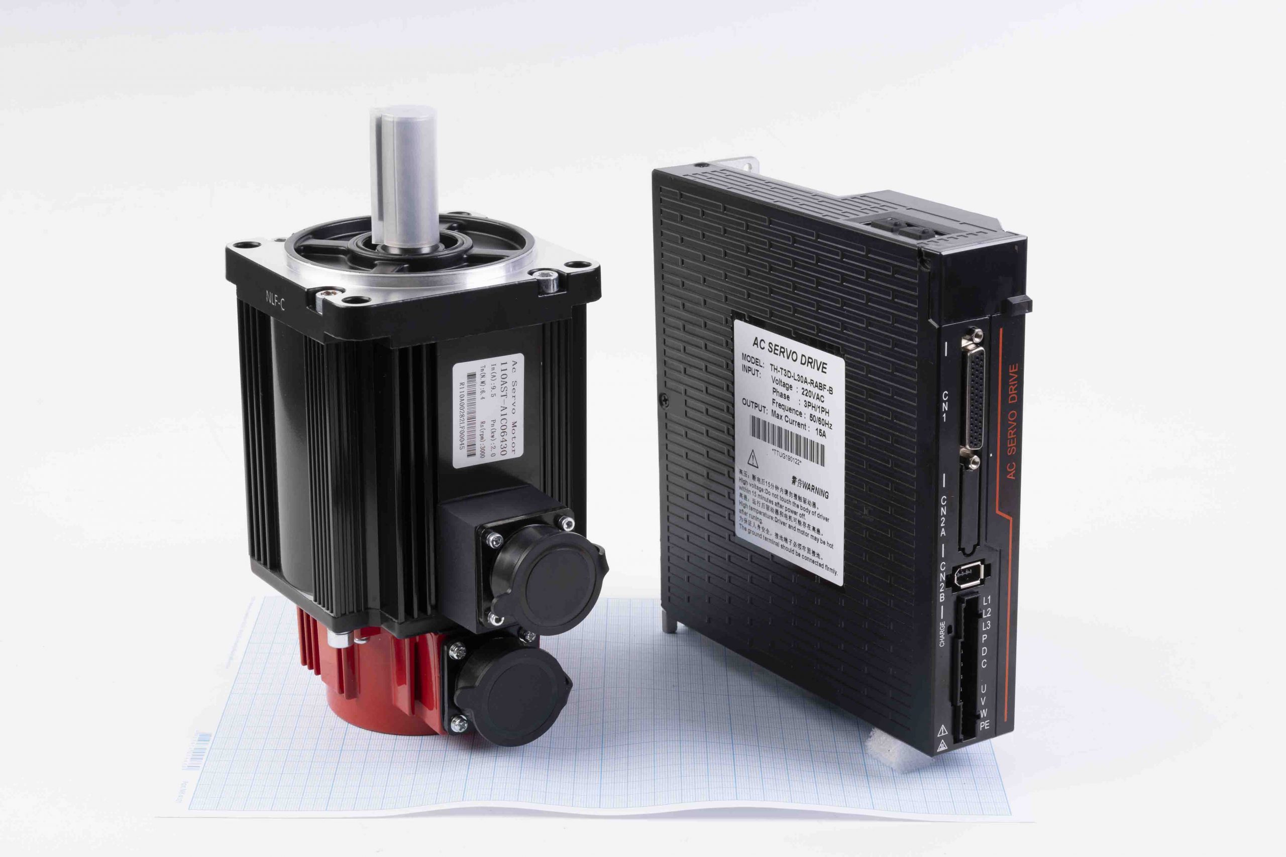 Серводвигун 110AST-A1C06430 (2000W, 6.4 Nm) + серводрайвер TH-T3D-L30A-RABF-B 220V/15A