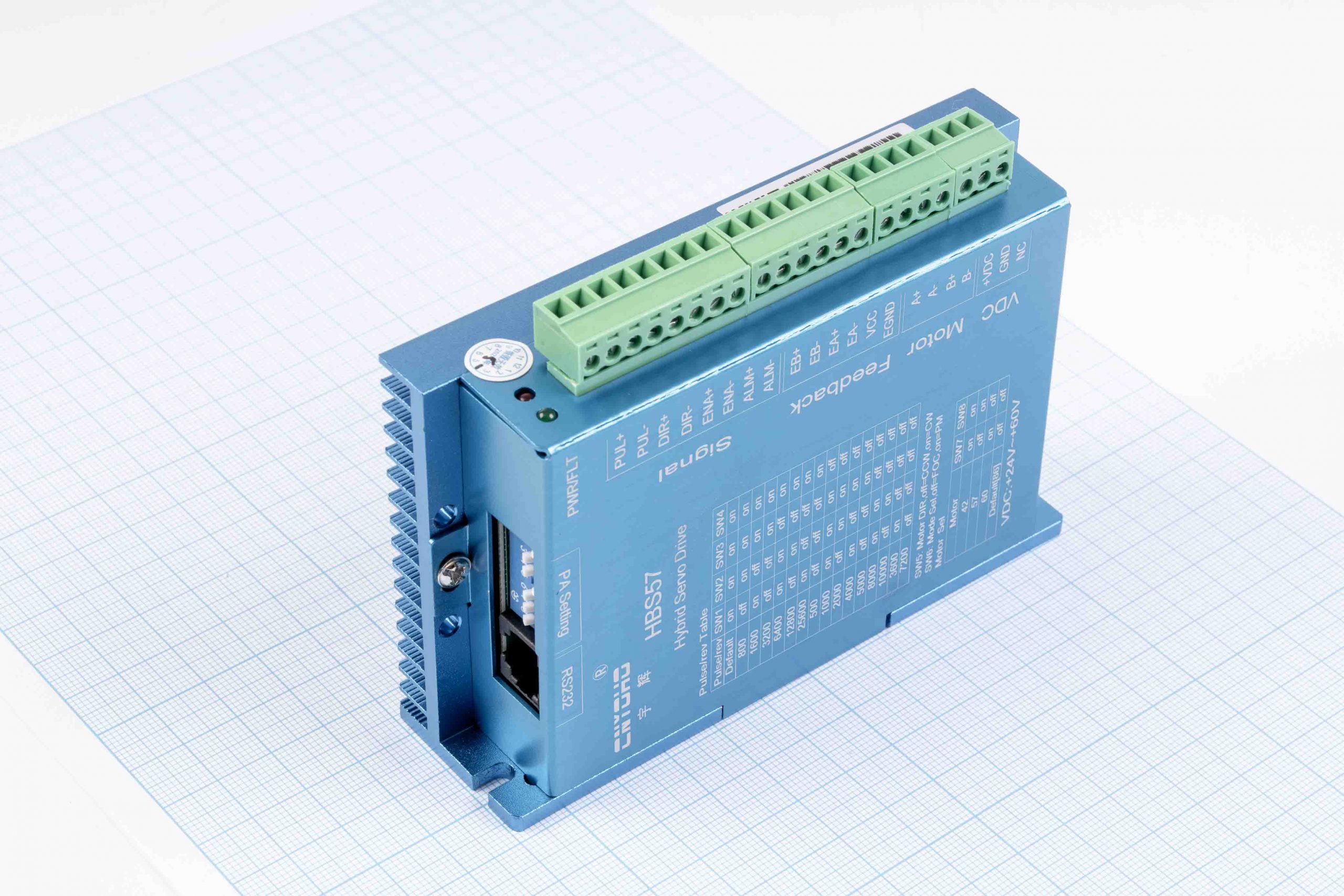 Кроковий двигун з енкодером Nema23(57) CNYOHO 57BYGH82EC-1000 2.5Nm, 3.0А + гібридний серводрайвер CNYOHO HBS57, кабель 300 см