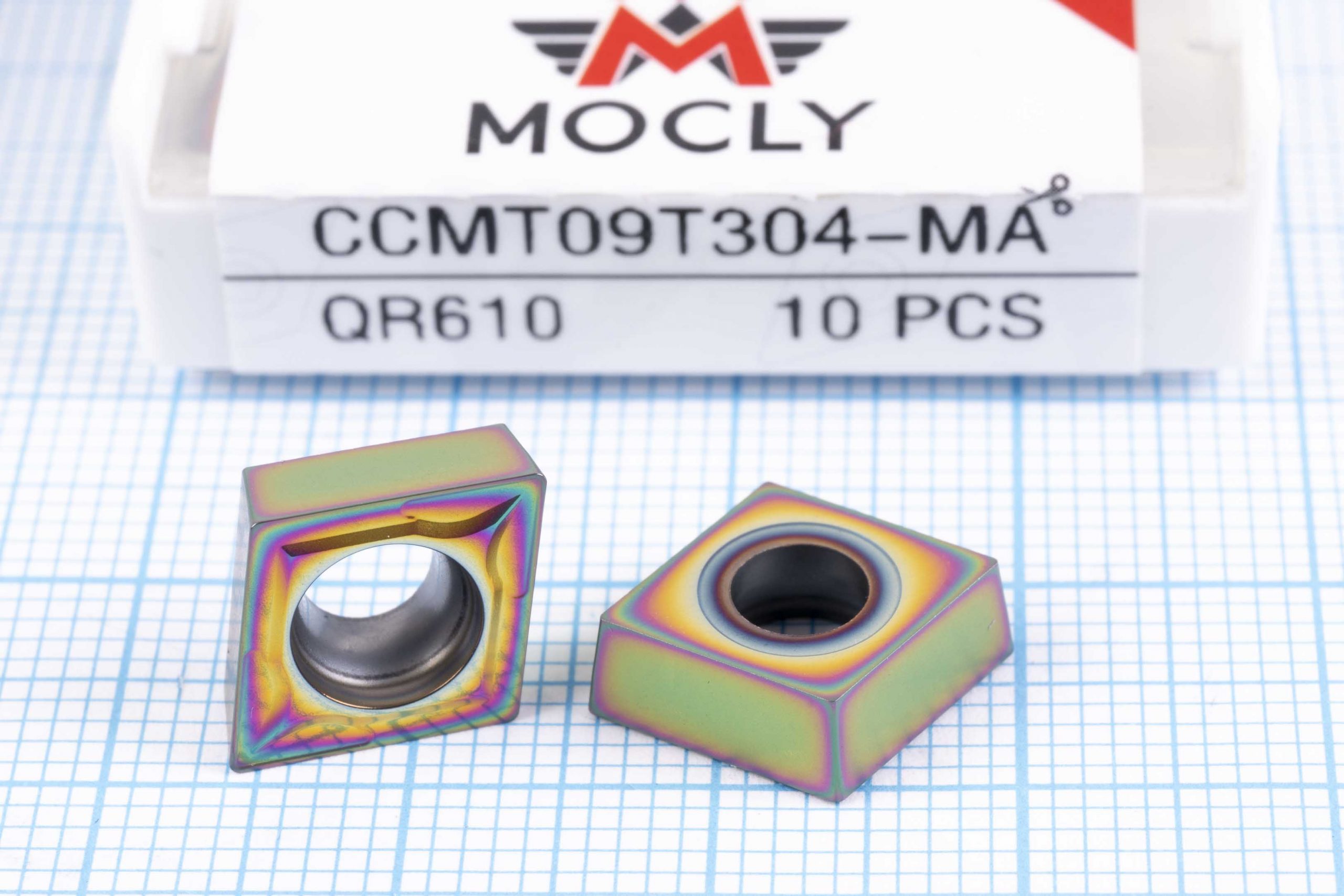 Вставка токарна (різець) CCMT09T304-MA QR610 MOCLY 55 HRC