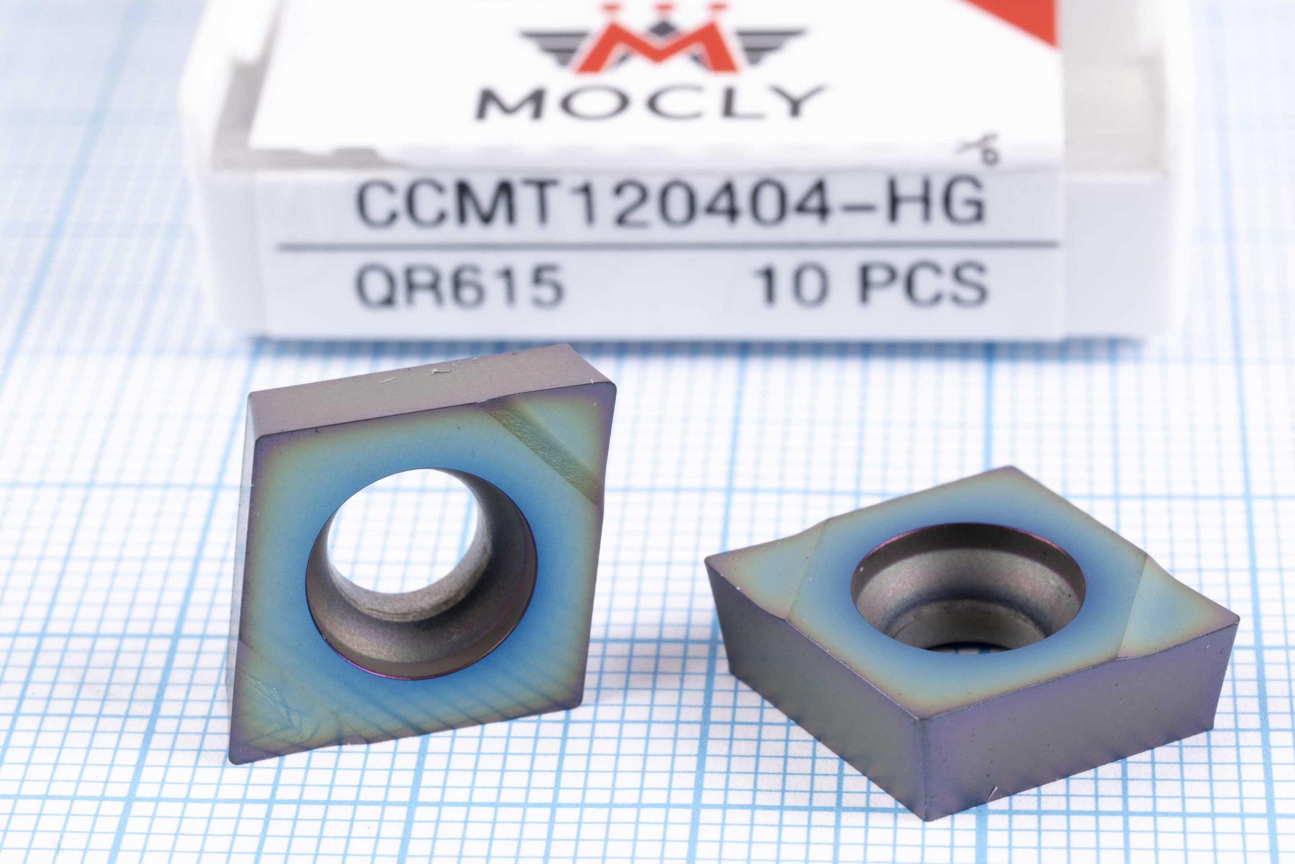 Вставка токарна (різець) CCMT120404-HG QR615 MOCLY 68 HRC