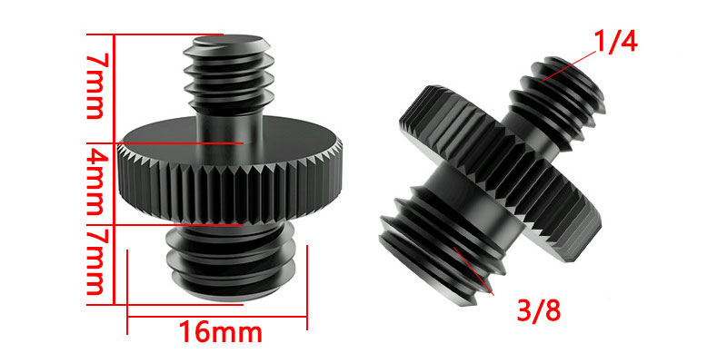 Перехідник-адаптер різьбовий (гвинт-шайба) 1/4″ Male (тато) на 3/8" Male (тато)