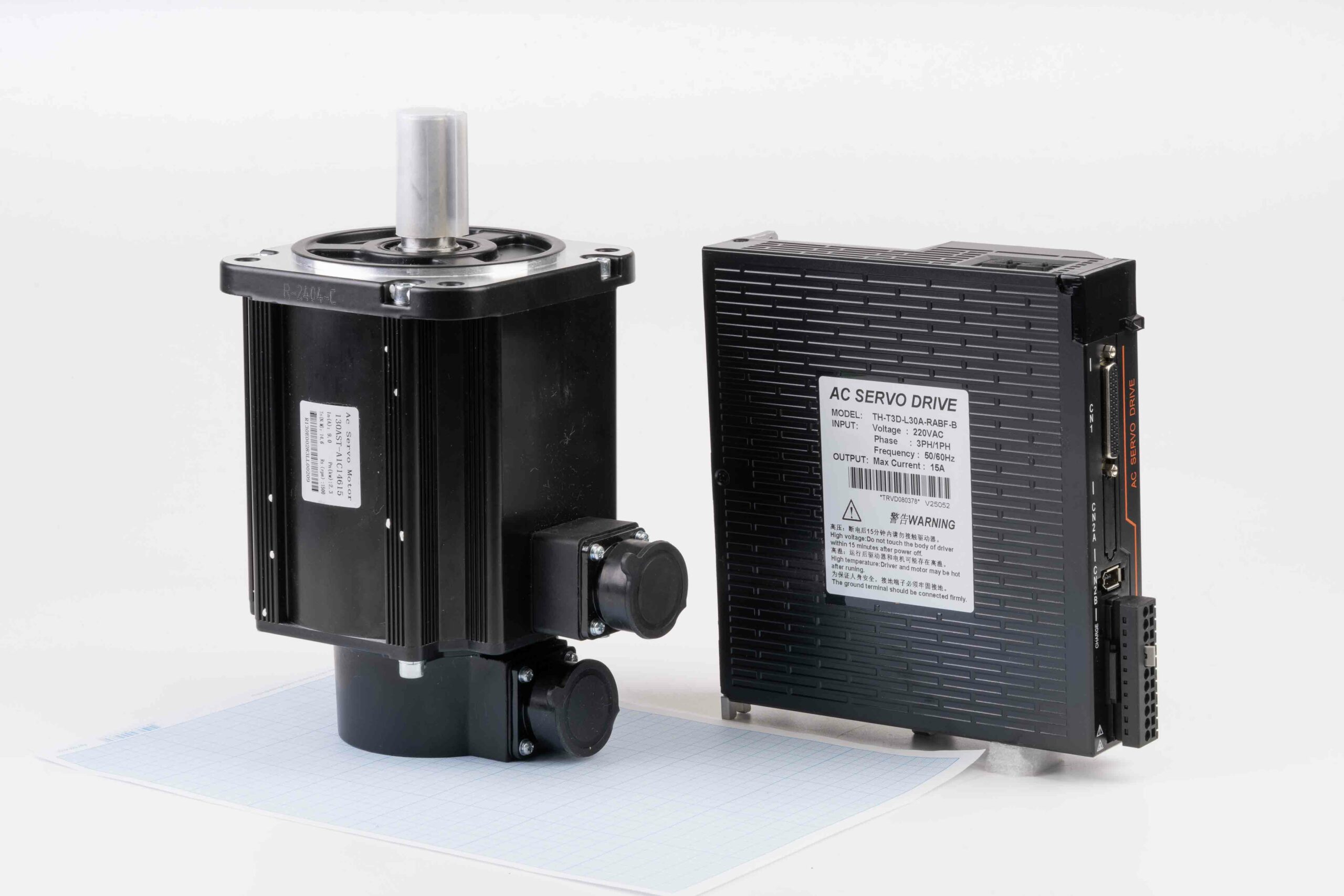 Серводвигун 130AST-AC14615 (2300W, 14.6 Nm) + серводрайвер TH-T3D-L30A-RABF-B 220V/15A