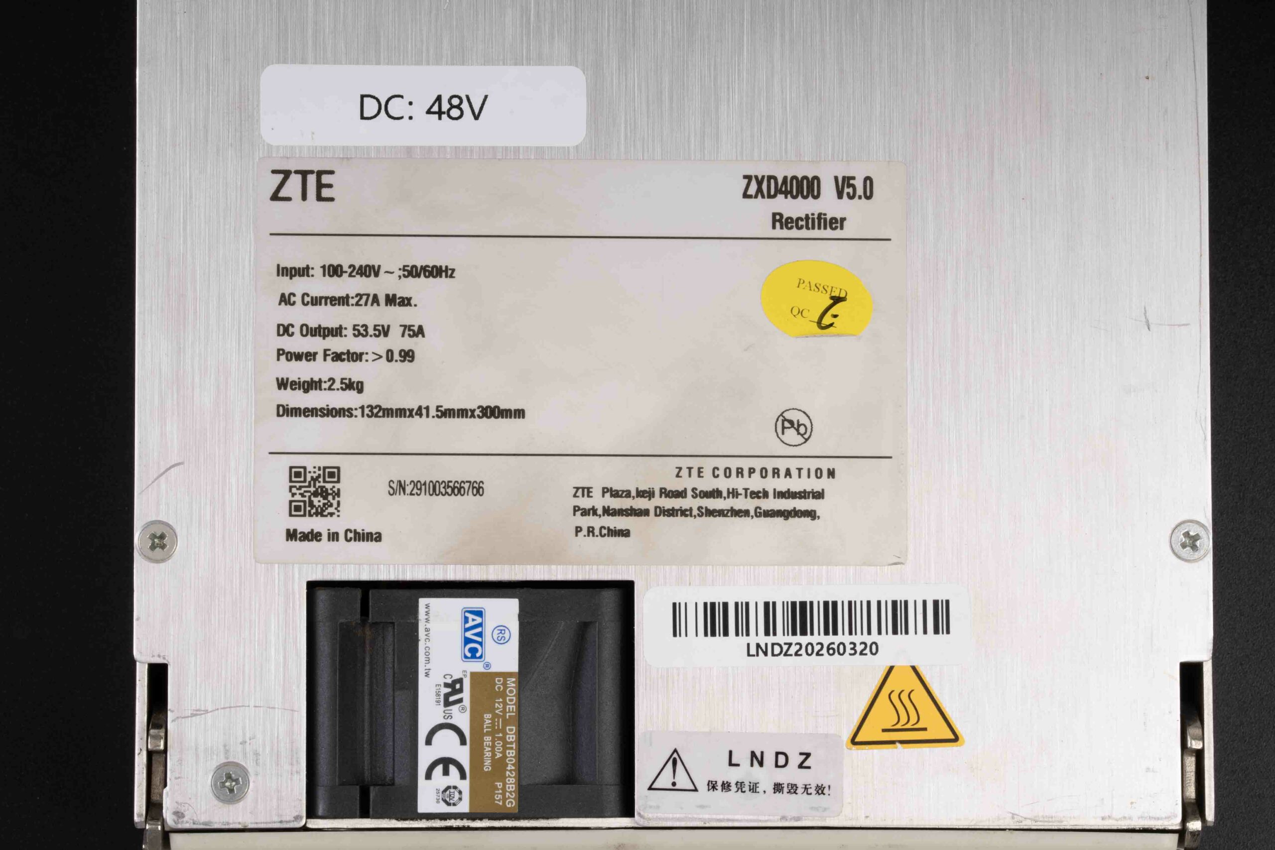Блок живлення ZTE ZXD4000 V5.0 4000W 48V (42-58V) 75A AC/DC